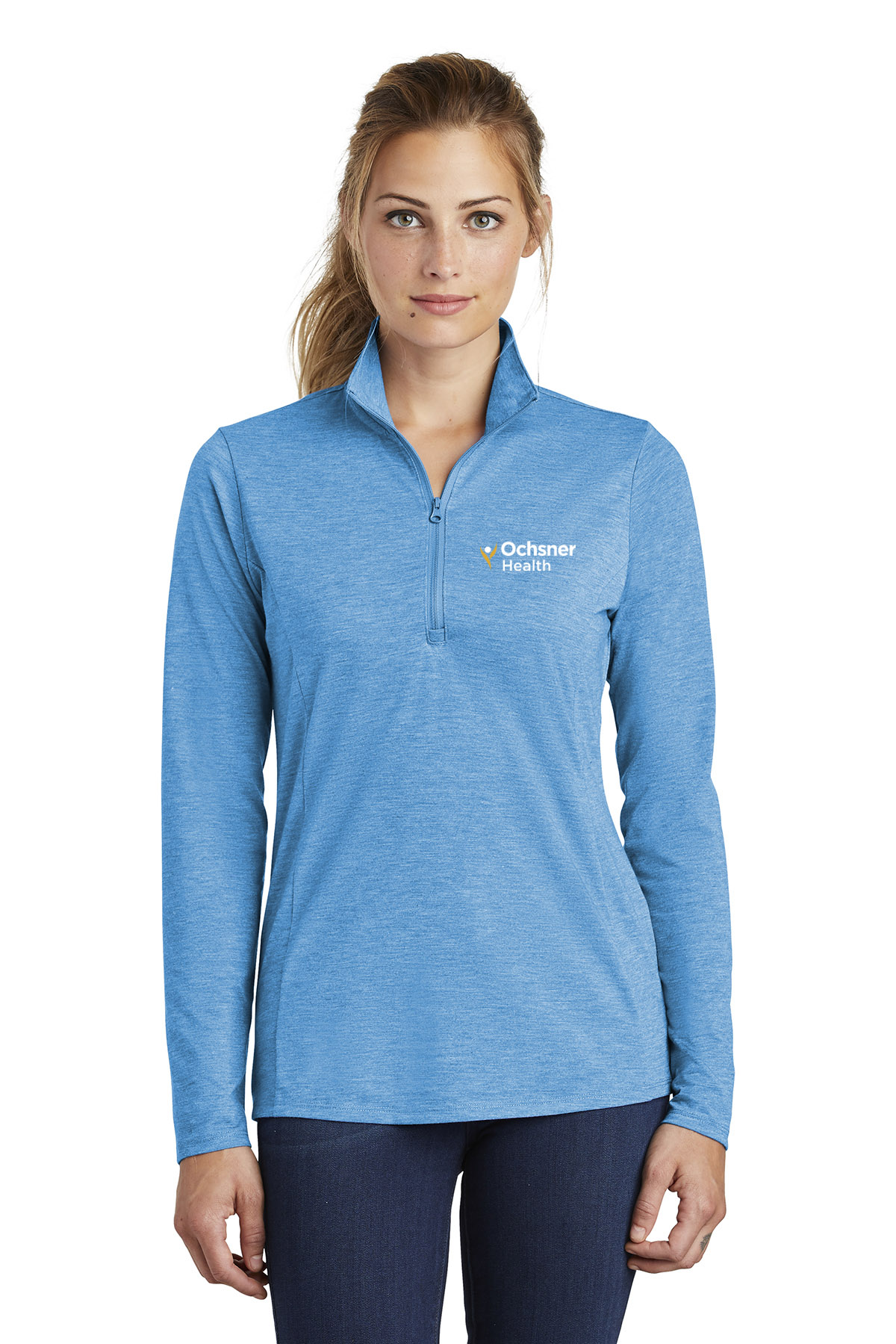 Sport-Tek Women's 1/4 Zip Pullover, Light Blue, large image number 1